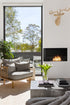 Ecosmart Fire Flex 68LC.BXL Left Corner Fireplace Insert - Black Finish / Stainless Steel Burner - ESF.FX.68LC.BXL